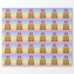 [ Thumbnail: 83rd Birthday: Fun Cake and Candles + Custom Name Wrapping Paper ]