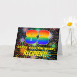 [ Thumbnail: 83rd Birthday: Fun, Colorful Celebratory Fireworks Card ]
