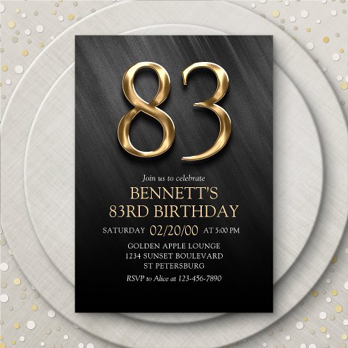 83rd Birthday Invitation