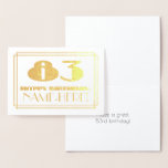[ Thumbnail: 83rd Birthday; Name + Art Deco Inspired Look "83" Foil Card ]