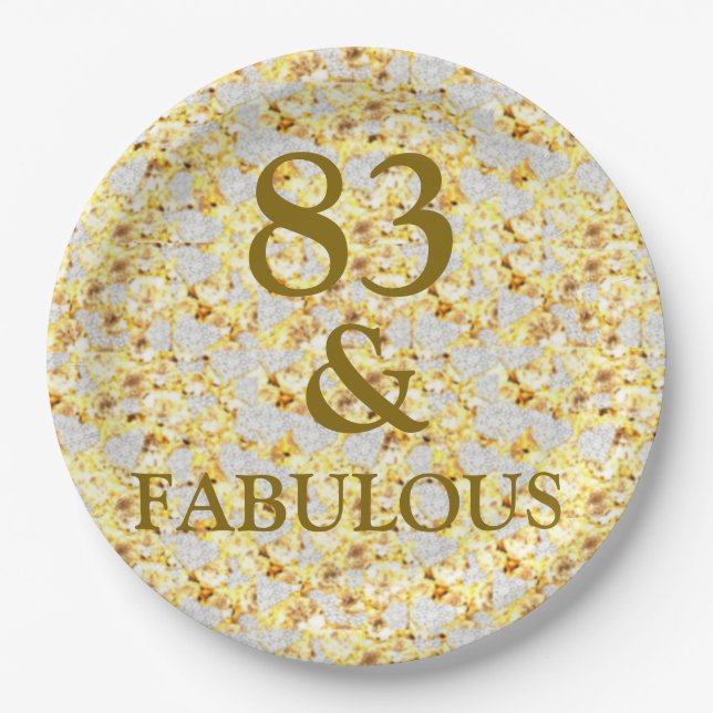 83rd Birthday  Paper Plates (Front)