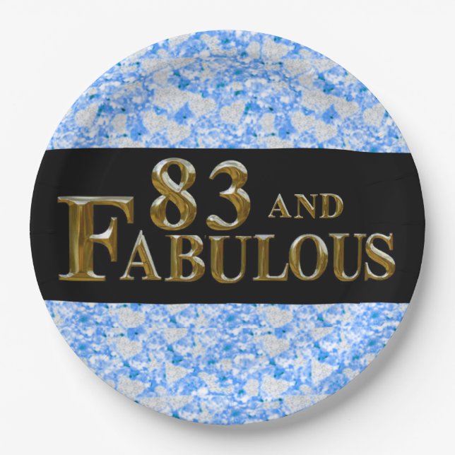 83rd Birthday  Paper Plates (Front)