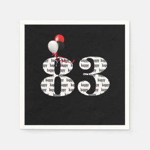 83rd Birthday party balloons Napkins