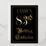 [ Thumbnail: 83rd Birthday Party — Fancy Script & Custom Name Invitation ]