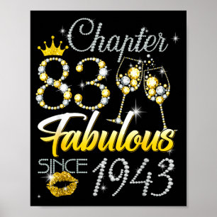83rd birthday queen chapter 83 fabulous since 1943 poster