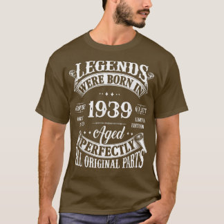 83rd Birthday Tee Vintage Legends Born In 1939 83