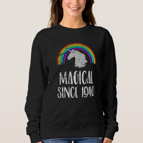 83rd birthday unicorn dab Awesome since 1940 Sweatshirt