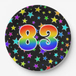 [ Thumbnail: 83rd Event: Bold, Fun, Colorful Rainbow 83 Paper Plates ]