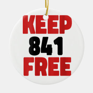 841 Surfing Otter 841Keep 841 Free California Otte Ceramic Ornament