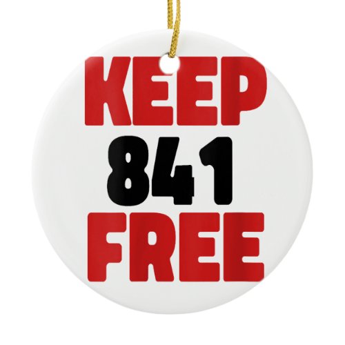 841 Surfing Otter 841Keep 841 Free California Otte Ceramic Ornament