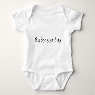 848y 93n!u5 Baby Genius Funny Typography Baby Bodysuit