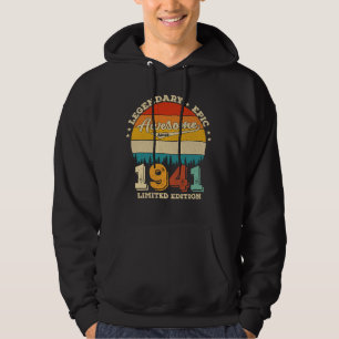 84 Year Old Bday 1941 Awesome 84th Birthday Gift Hoodie