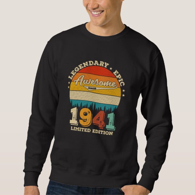 84 Year Old Bday 1941 Awesome 84th Birthday Gift Sweatshirt (Front)