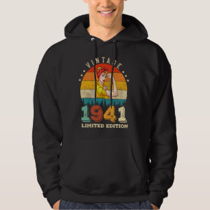 84 Year Old Bday 1941 Vintage 84th Birthday Women Hoodie