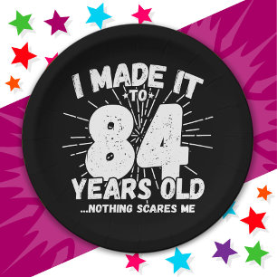 84 Year Old Sarcastic Meme Funny 84th Birthday Paper Plates