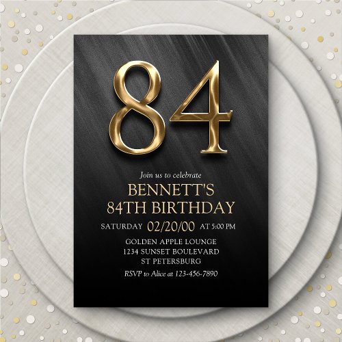 84th Birthday Invitation