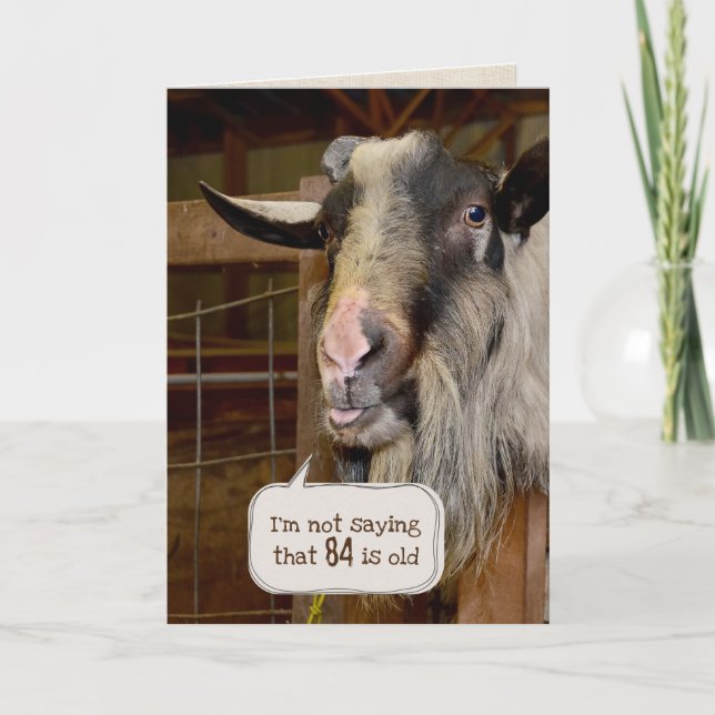 84th Birthday Old Goat  Card (Front)