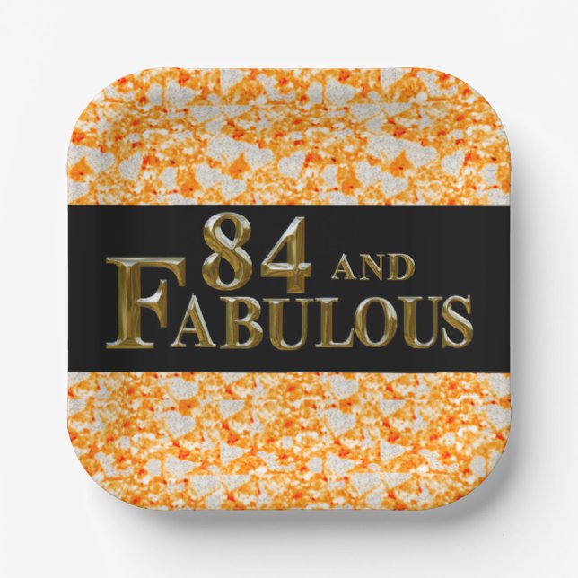 84th Birthday  Paper Plates (Front)