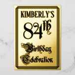 [ Thumbnail: 84th Birthday Party — Elegant Script + Custom Name Invitation ]