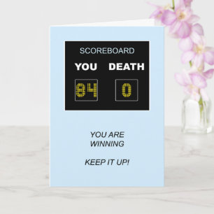 84th Birthday Scoreboard Card