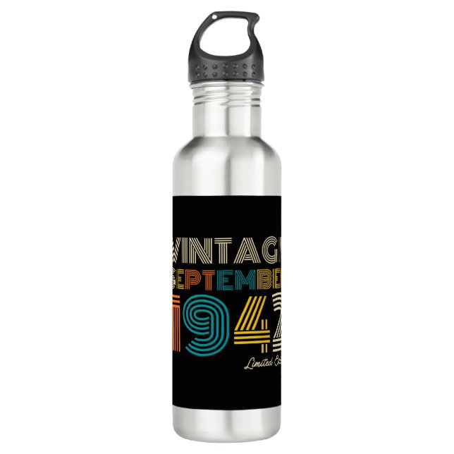 84th  Birthday  Stainless Steel Water Bottle (Front)