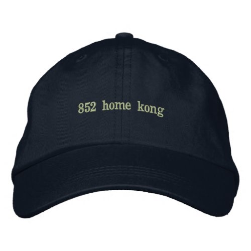 852 home kong hong kong embroidered baseball cap