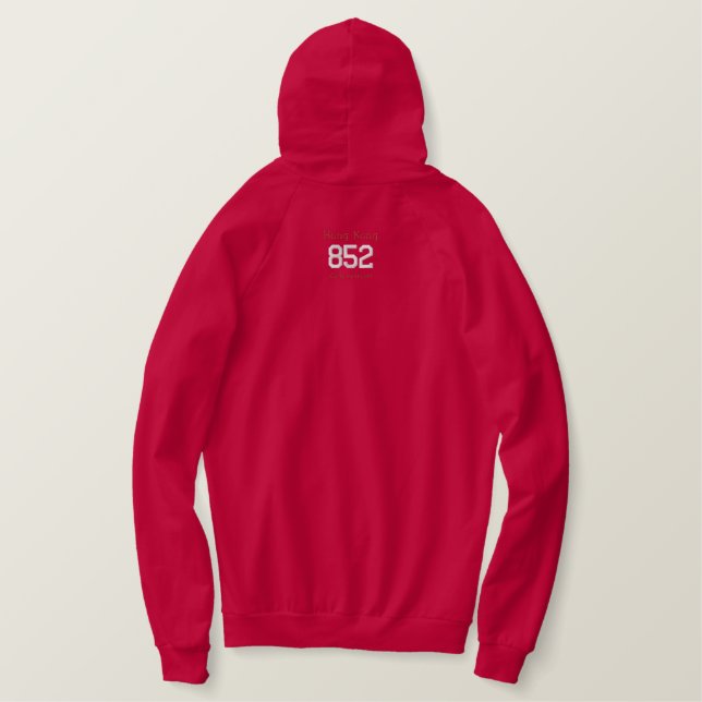 852 Hong Kong Embroidered Hoodie (Design Back)