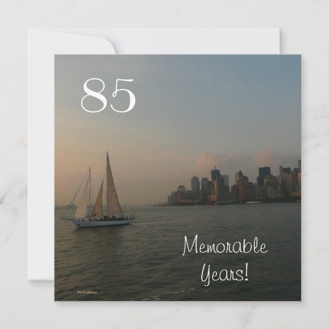 85 Memorable Years/Birthday Celebration-Male Invitation (Front)