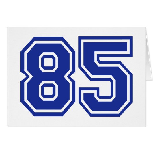 85 - number (Front Horizontal)