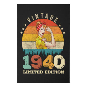 85 Year Old Bday 1940 Vintage 85th Birthday Women Faux Canvas Print