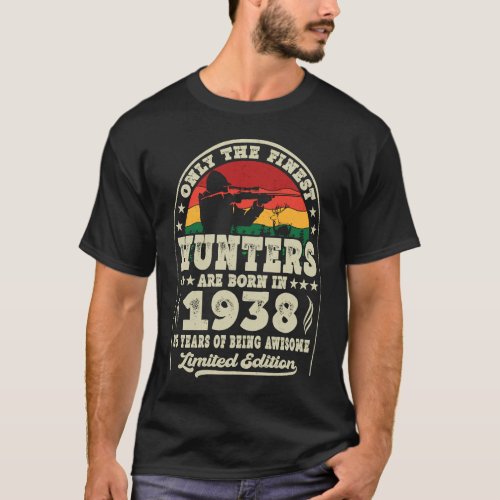 85 Year Old Deer Hunting Hunters Vintage 1938 85th T_Shirt