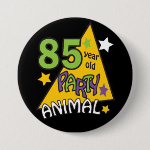 85 Year Old Party Animal - 85th Birthday Pinback Button