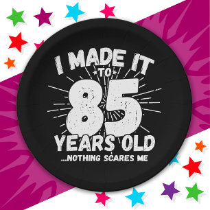 85 Year Old Sarcastic Meme Funny 85th Birthday Paper Plates