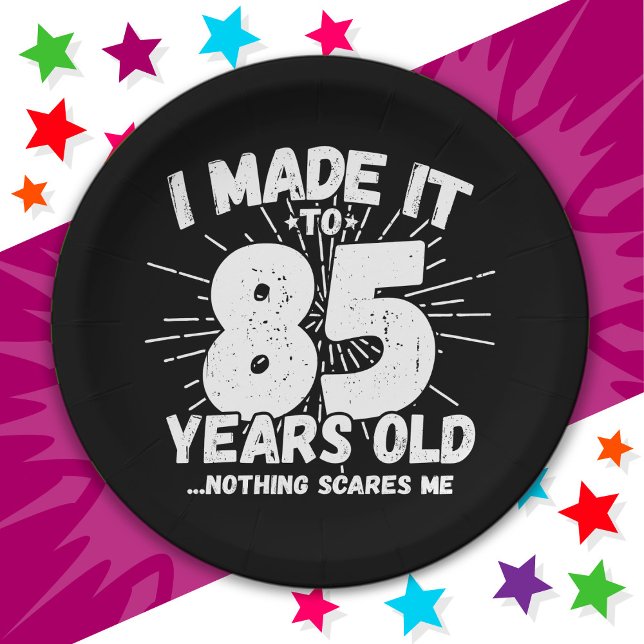 85 Year Old Sarcastic Meme Funny 85th Birthday Paper Plates (Creator Uploaded)