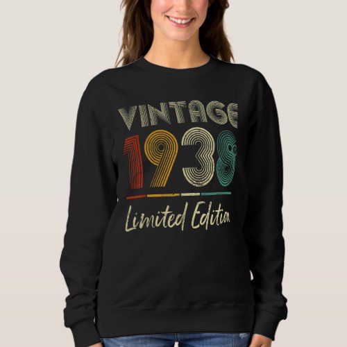 85 Year Old  Vintage 1938  85th Birthday 2 Sweatshirt