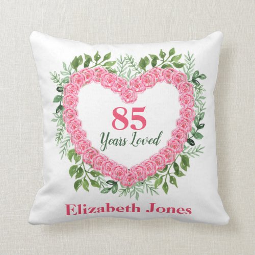 Personalized 85 Years Loved Pillow