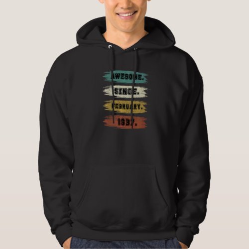 85 Years Old  Awesome Since February 1937 85th Bir Hoodie