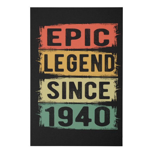 85 Years Old Bday 1940 Epic Legend 85th Birthday Faux Canvas Print (Front)