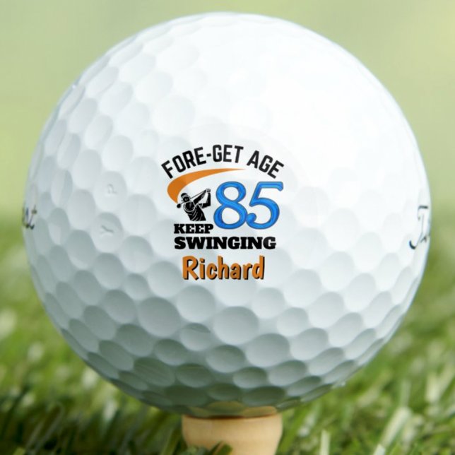 85th Birthday 85 Years Funny Gift Blue - 12 Pack Golf Balls (Creator Uploaded)