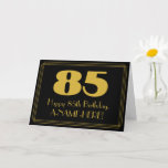 [ Thumbnail: 85th Birthday: Art Deco Inspired Look "85" & Name Card ]