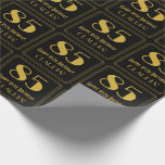 [ Thumbnail: 85th Birthday ~ Art Deco Inspired Look "85", Name Wrapping Paper ]