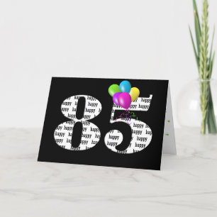 85th birthday balloon bouquet card