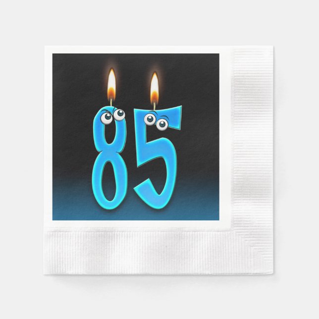 85th birthday candle with eyeballs napkins (Front)