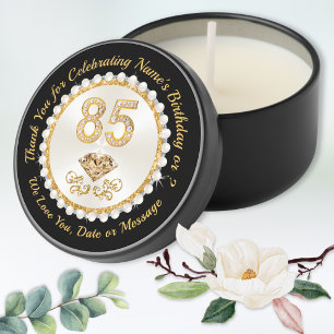 85th Birthday Candles. 85th Birthday Party Favors, Mini Candle Favors