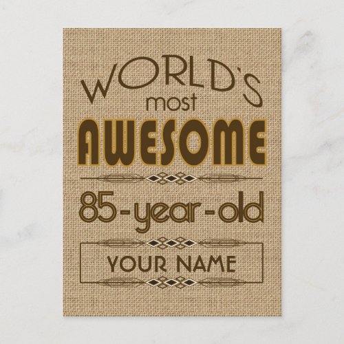 85th Birthday Celebration World Best Fabulous Invitation Postcard