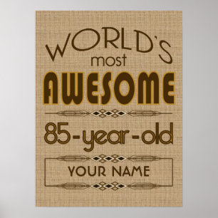 85th Birthday Celebration World Best Fabulous Poster