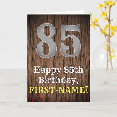 85th Birthday Country Western Inspired Look Name Card