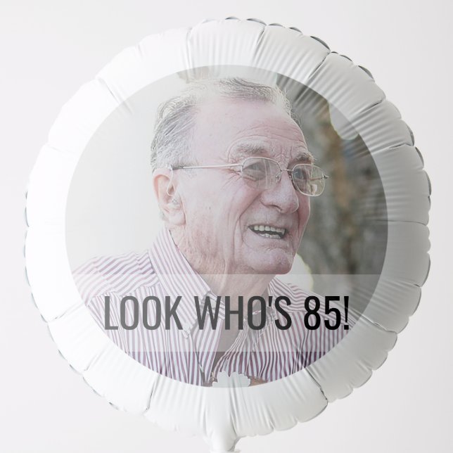 85th Birthday Custom Photo Balloon (Front)