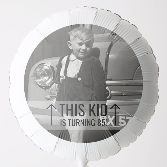 85th Birthday Custom Photo Balloon (Front)