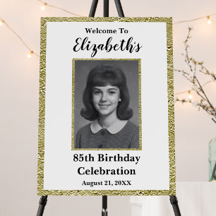 85th Birthday Custom Photo Welcome Sign